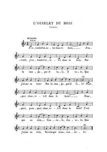 L'oiselet du bois